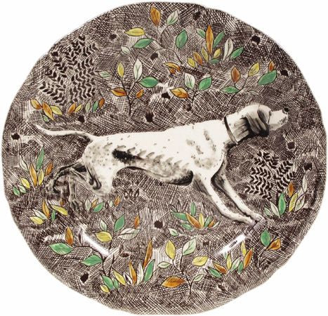 Pointer dessert plate, Rambouillet, Gien