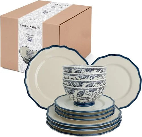 Assiette Plate 27 cm Solid Blue, Laura Ashley