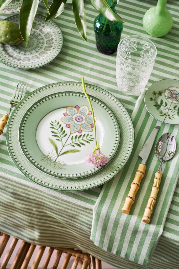 Assiette Plate 21 cm Lily & Lotus Light Green, Pip Studio