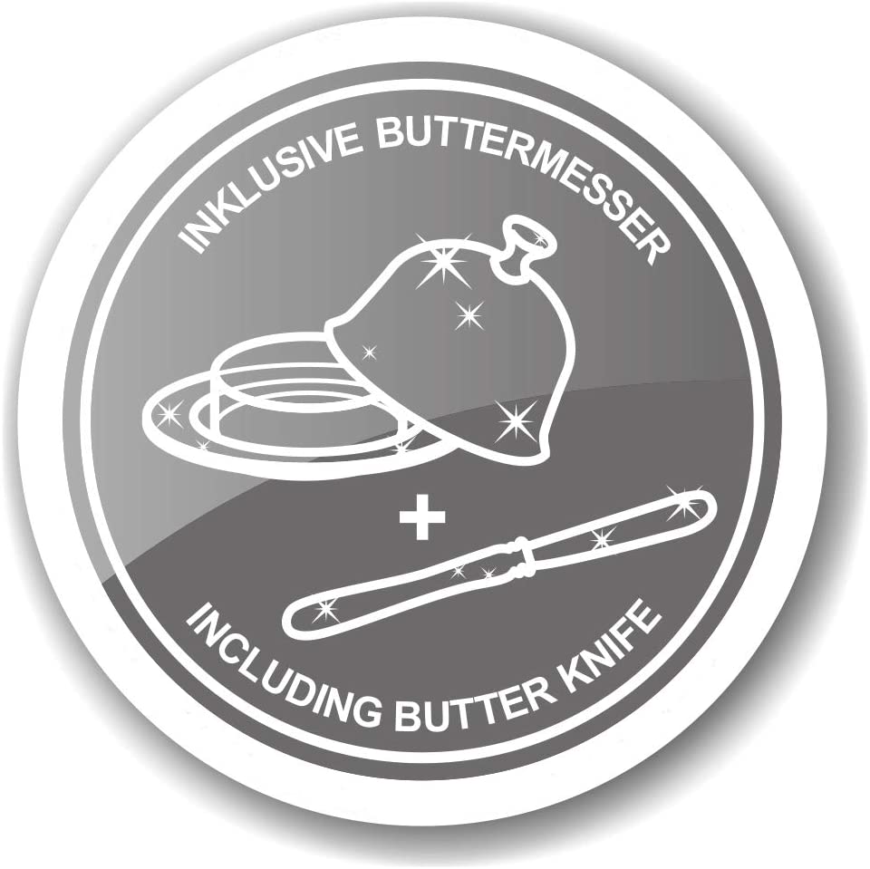 Duck Bell Butter Dish 18 cm + Knife, Edzard