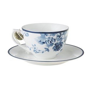 Tasse à Thé et Soucoupe Blue China Rose, Laura Ashley