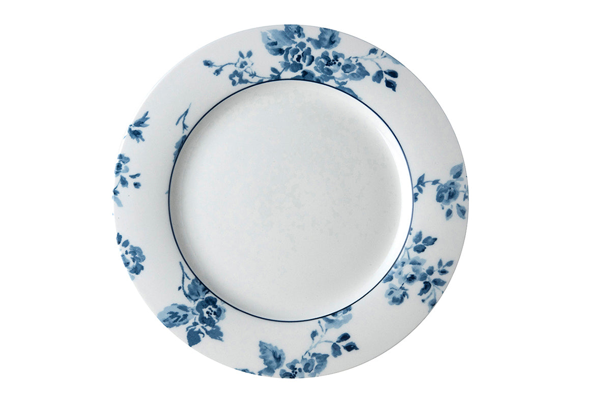 Assiette plate 23 cm Blue China Rose, Laura Ashley