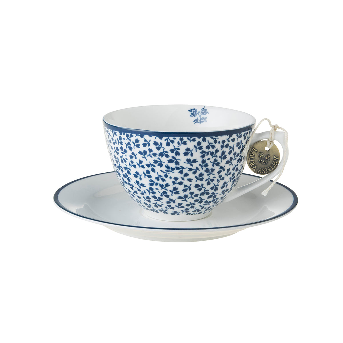 Laura Ashley Blue Floris Teacup and Saucer
