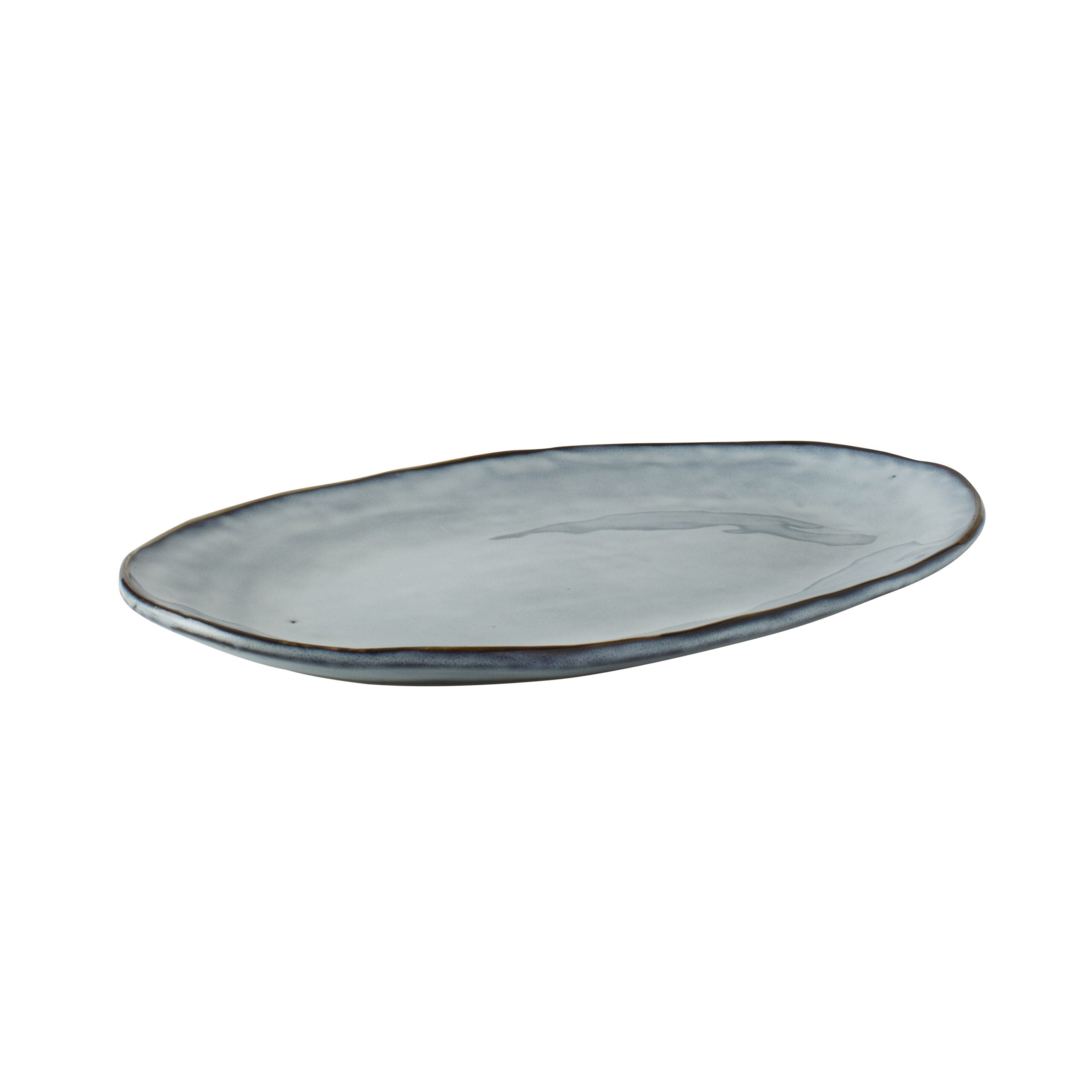 Oval dish 34x23cm Organic Blue, Dutch Rose