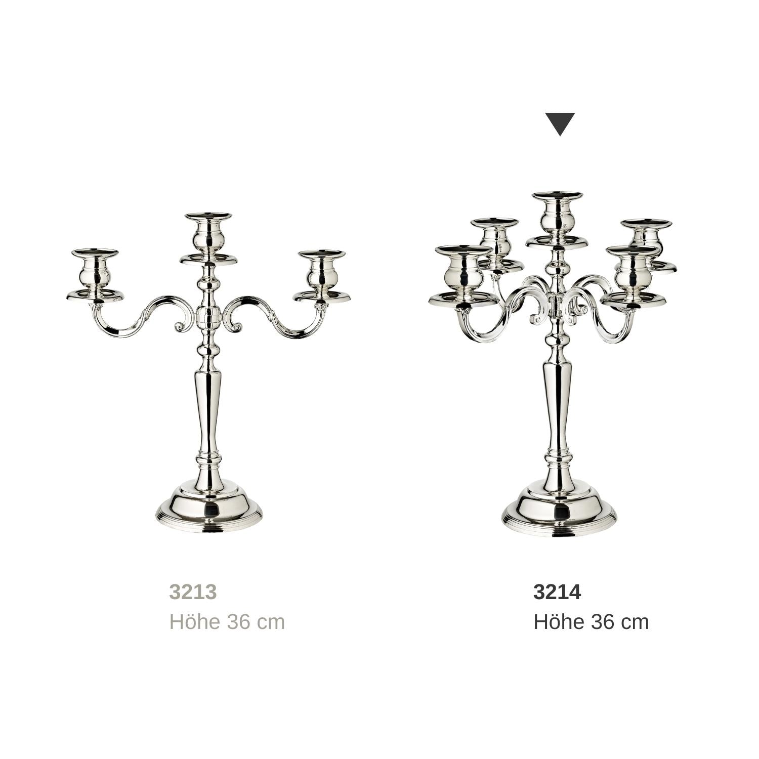 5-branched candlestick 37cm, Regina, Edzard