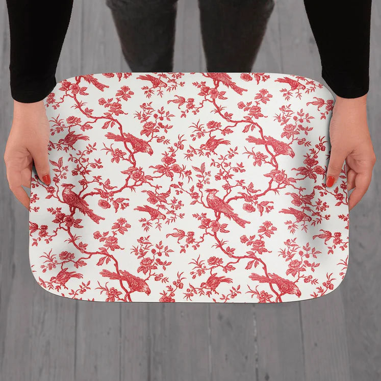 Butterfly Tray 46x36cm, Birdy Red, Platex