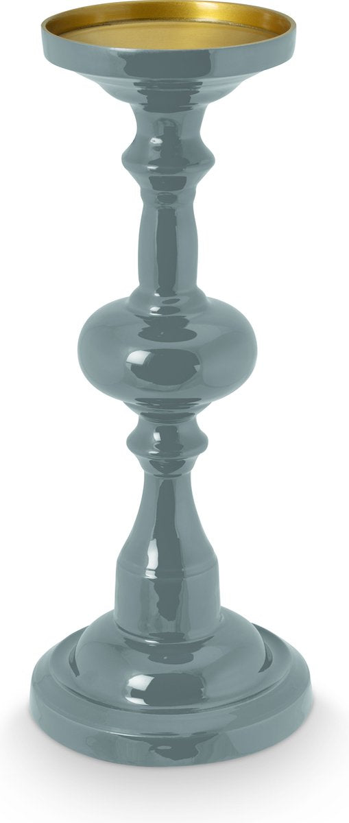 Metal candle holder 34cm, Green, Pip Studio