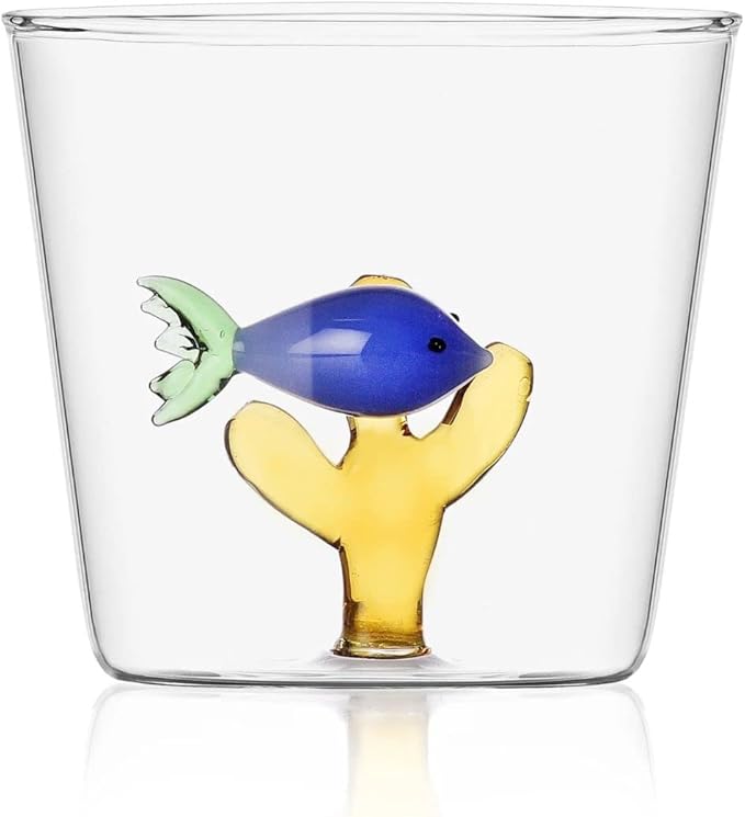 Blue Fish Amber Seaweed Tumbler, Marine Garden, Ichendorf