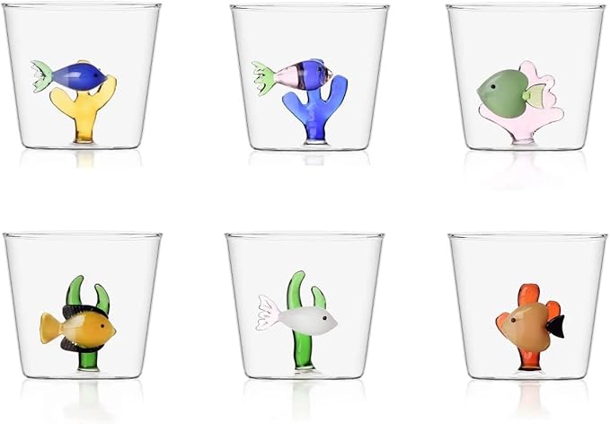 Green Fish Pink Seaweed Tumbler, Marine Garden, ICHENDORF