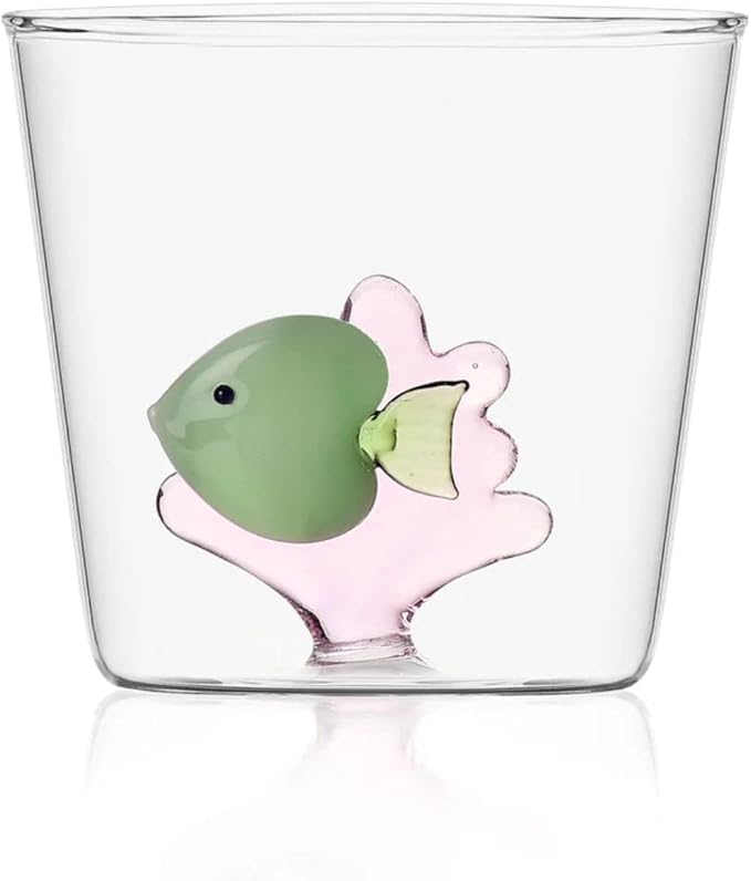 Green Fish Pink Seaweed Tumbler, Marine Garden, ICHENDORF