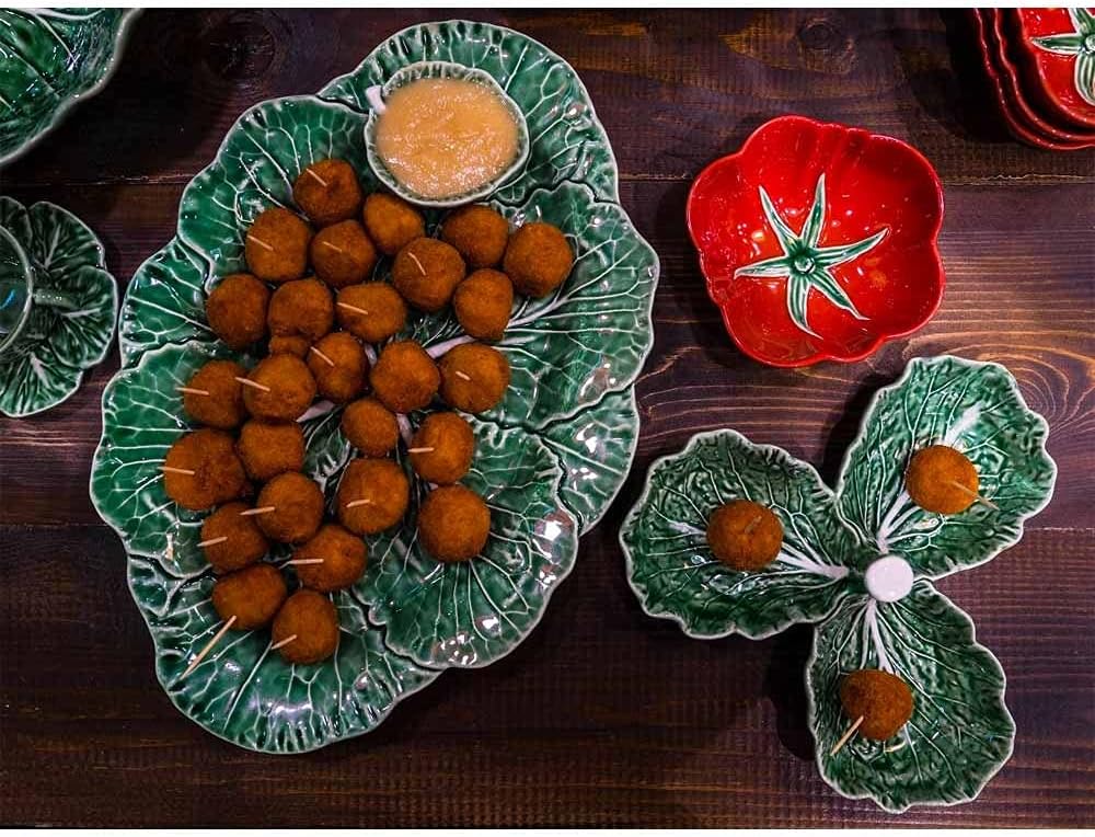 Olive Dish 3 Compartments, Cabbage, Pinheiro Bordallo