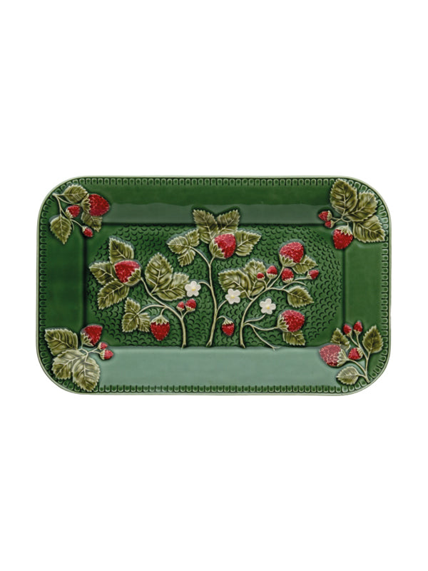 Rectangular dish 34 cm, Strawberries, Bordallo Pinheiro