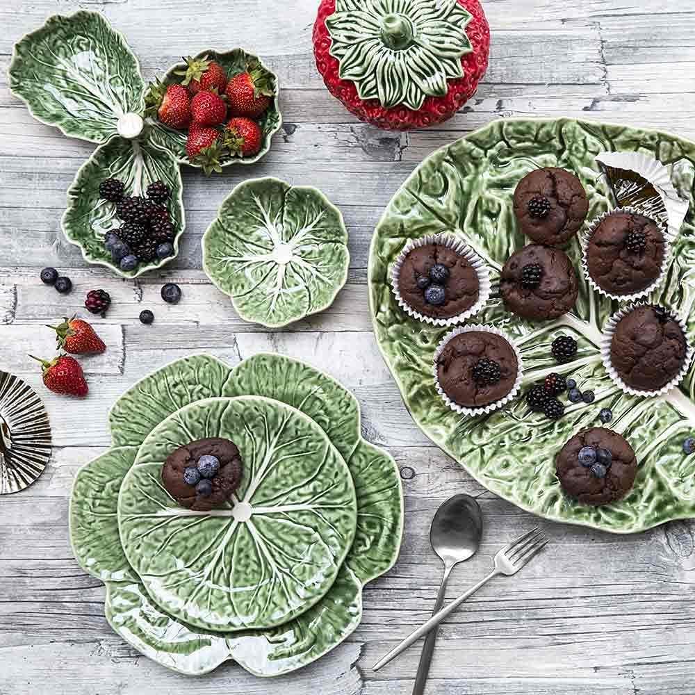 Olive Dish 3 Compartments, Cabbage, Pinheiro Bordallo