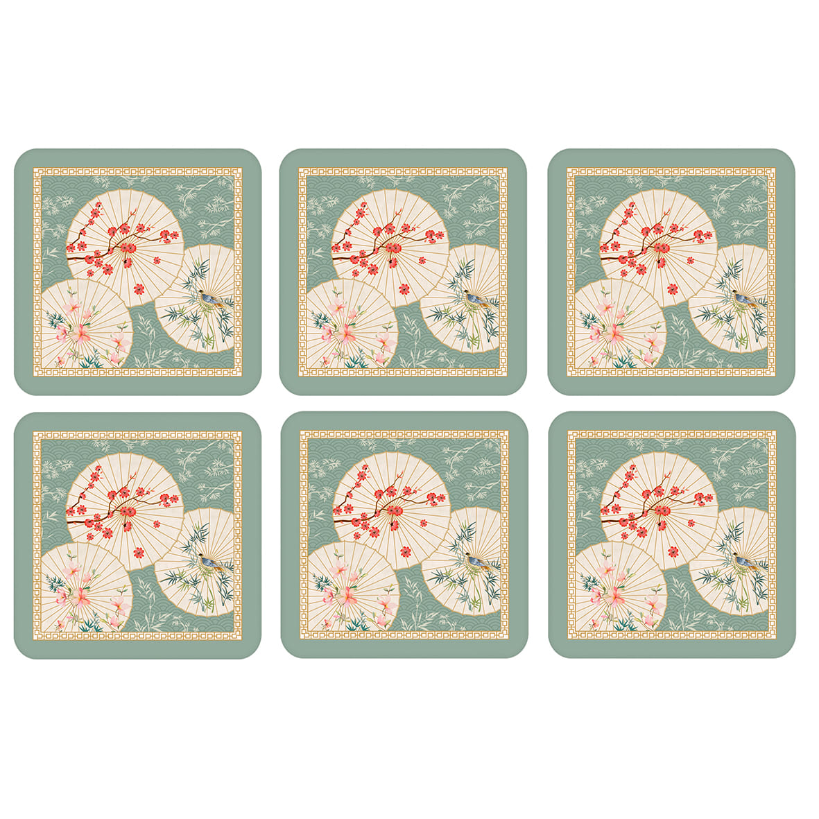 Set of 6 coasters, Oriental Dreams, Easy Life