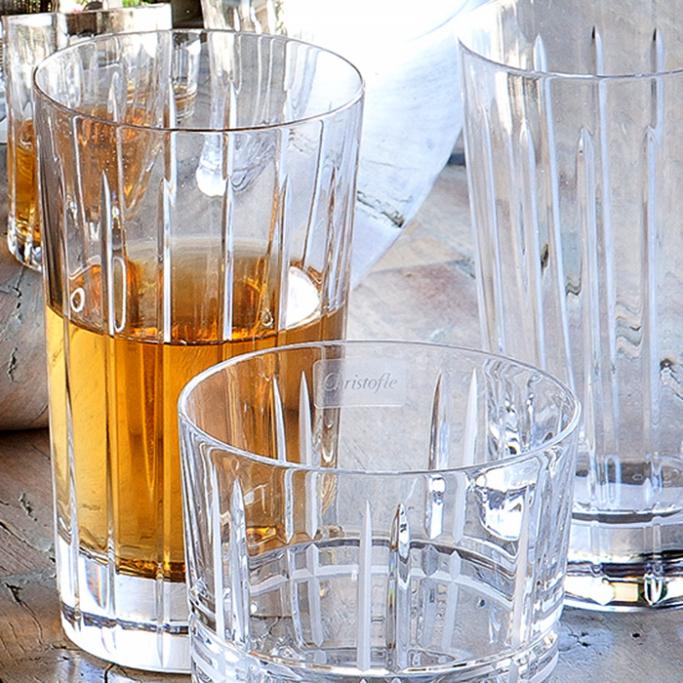 Double old fashioned whisky glass, Iriana, Christofle