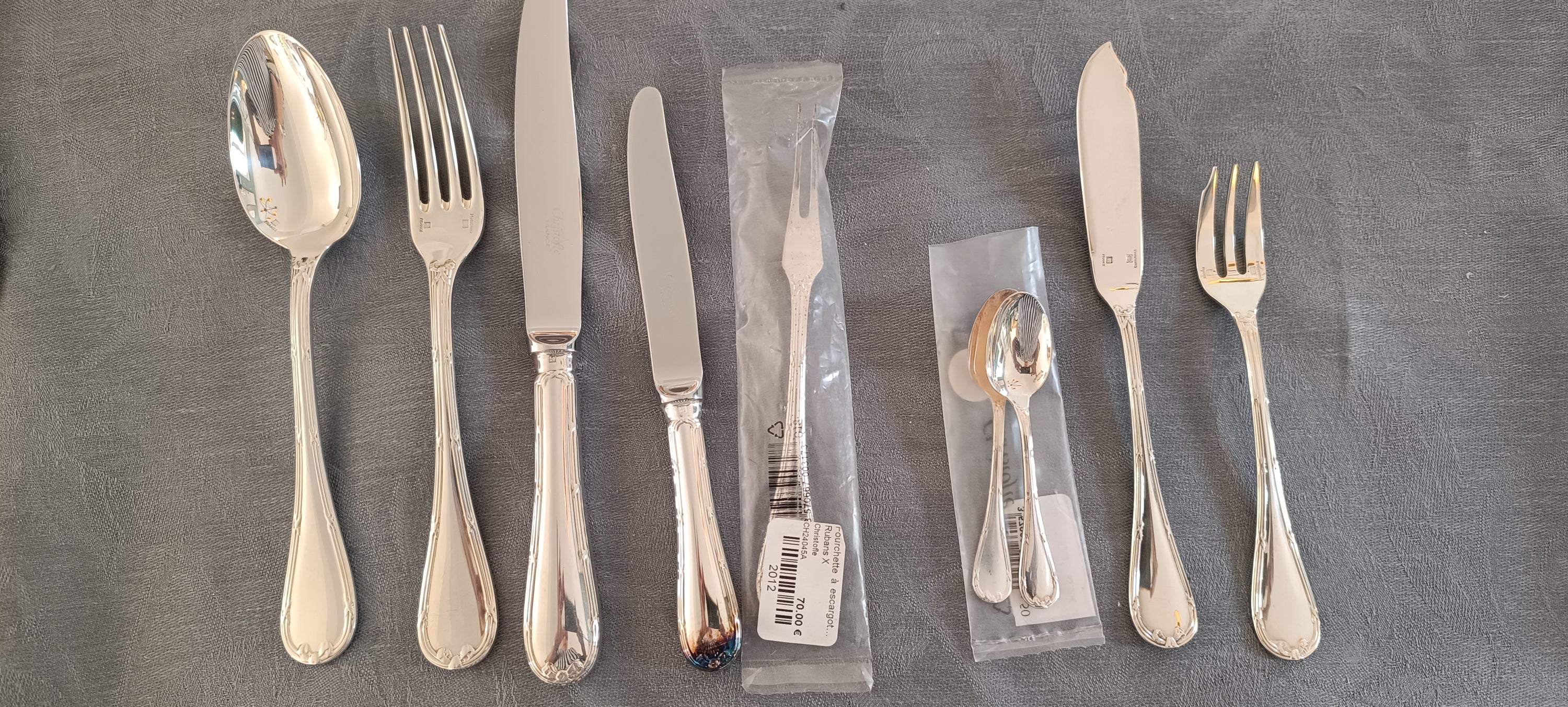 Lot Rubans Croisé 8 pièces, Christofle