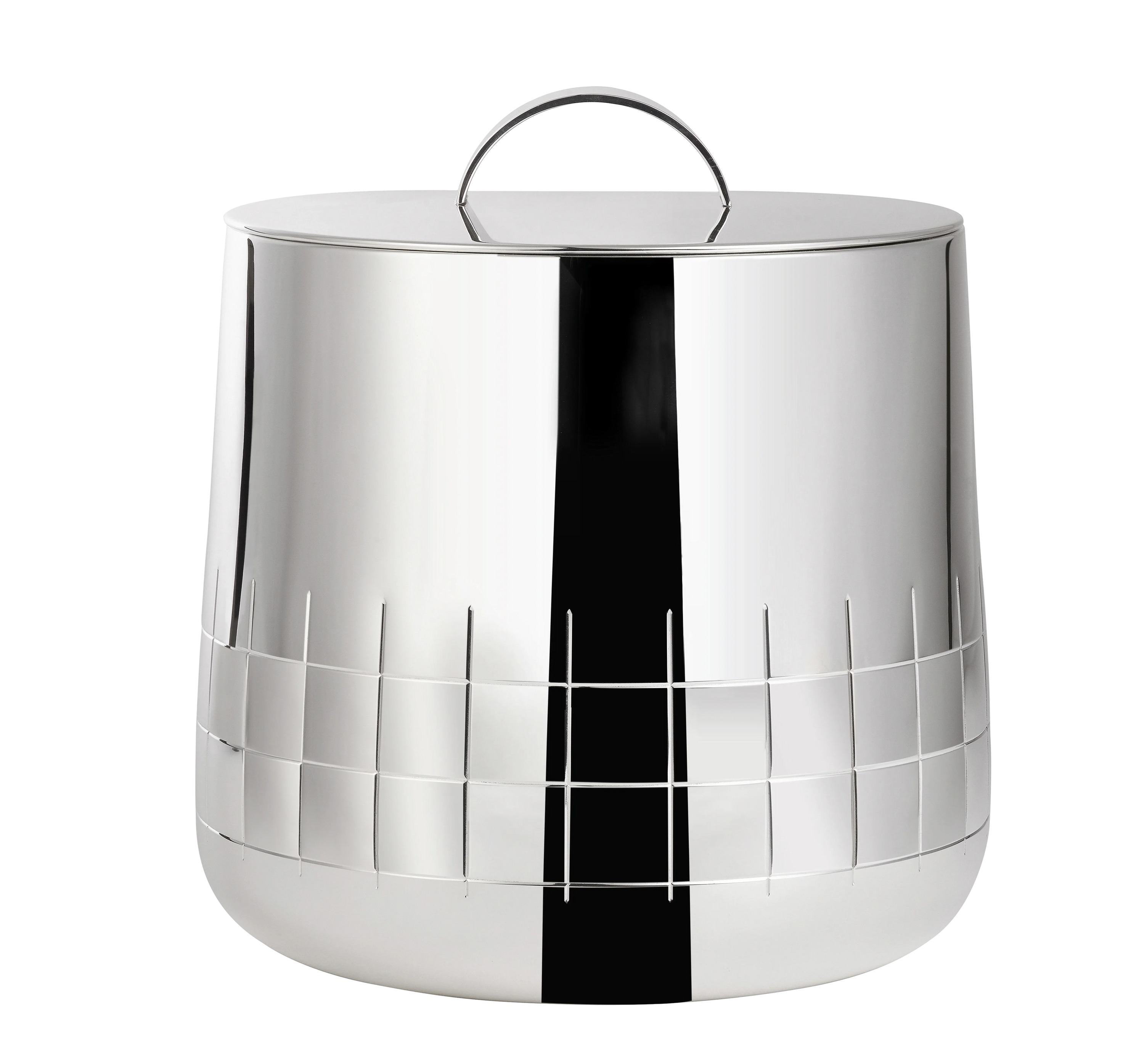 Silver-plated metal insulated bucket, Graphik, Christofle