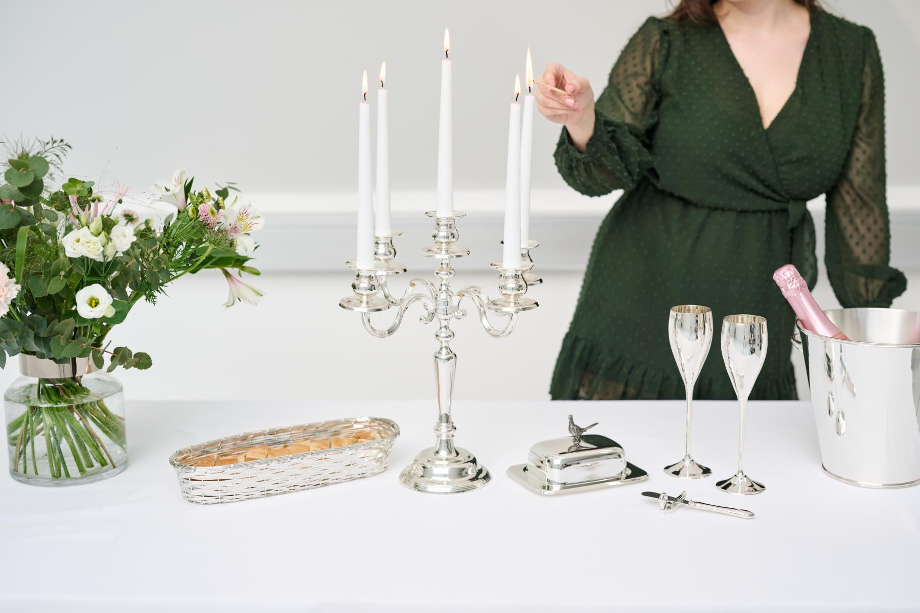 5-branched candlestick 37cm, Regina, Edzard