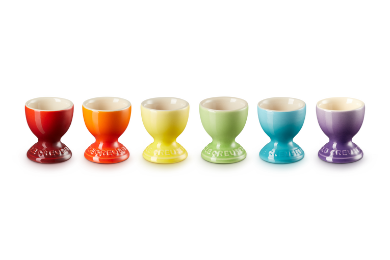 Set of 6 egg cups, Rainbow, Le Creuset