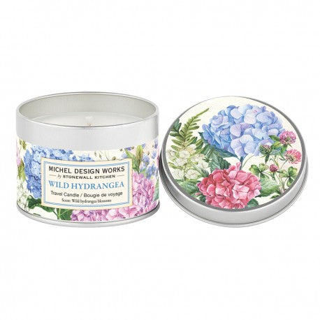 Scented candle 155g in metal box, Wild Hydrangea, Royal Garden