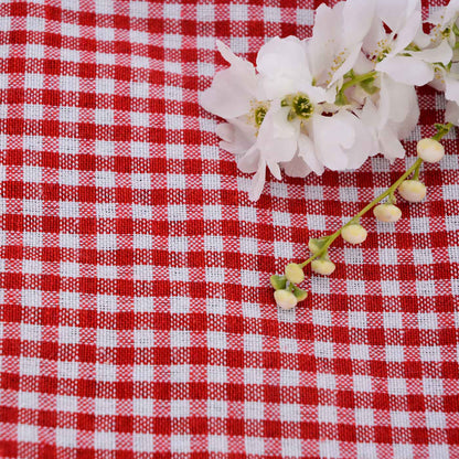 Picnic tablecloth 280 x 140 cm, Red Vichy, Les Jardins de la Comtesse