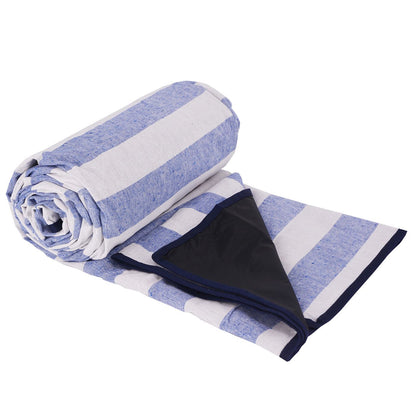 Picnic Tablecloth 280 x 140cm, Sky Blue and White, Les Jardins de la Comtesse