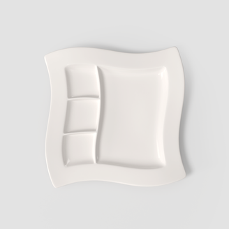 Lot soldé 6 assiettes Grill 34 cm + 6 Coupelle Olives, New Wave, Villeroy & Boch