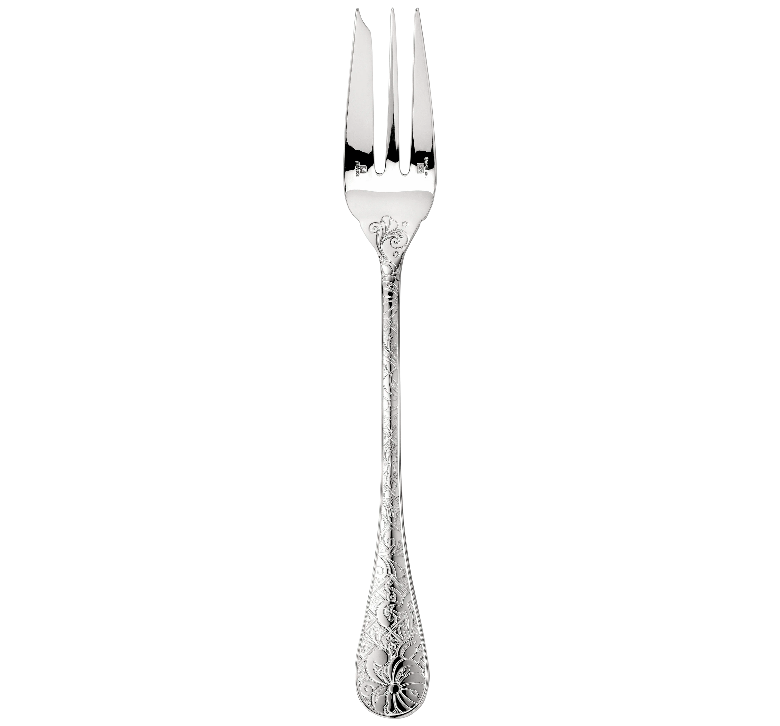 Serving fork, Jardin d'Eden silver-plated metal, Christofle