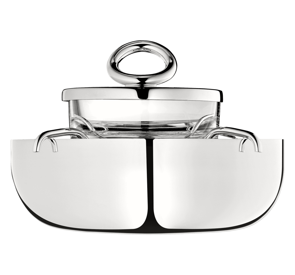 Caviar service, Vertigo silver metal, Christofle