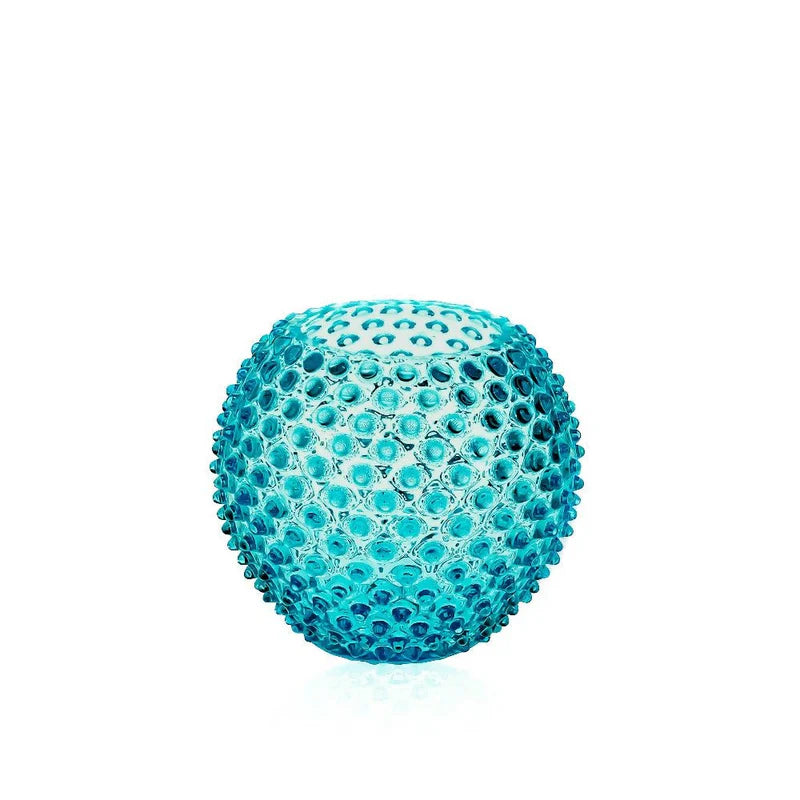 Round Vase 18 cm Studded Aquamarine