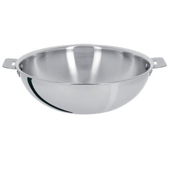 Stainless steel wok 28cm, Removable Casteline, Cristel