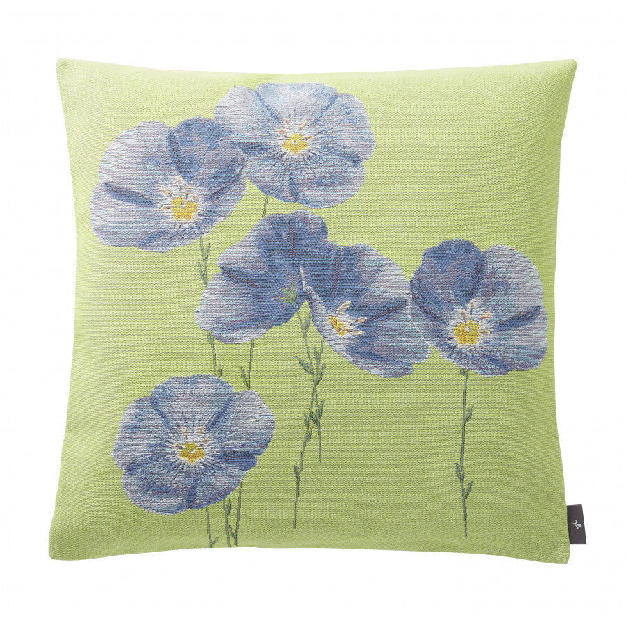 Cushion cover 48x48cm, 6 Linen Flowers, ART DE LYS
