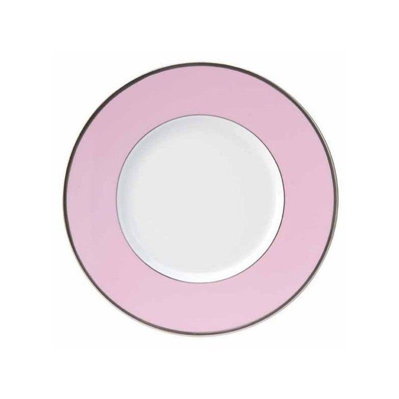 Lot assiette de présentation, Indienne Rose, Deshoulieres