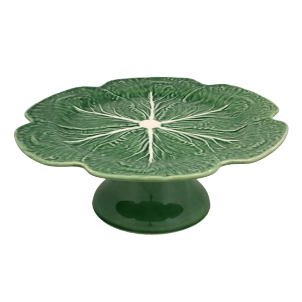 Dish on foot 31 cm, Cabbage, Bordallo Pinheiro