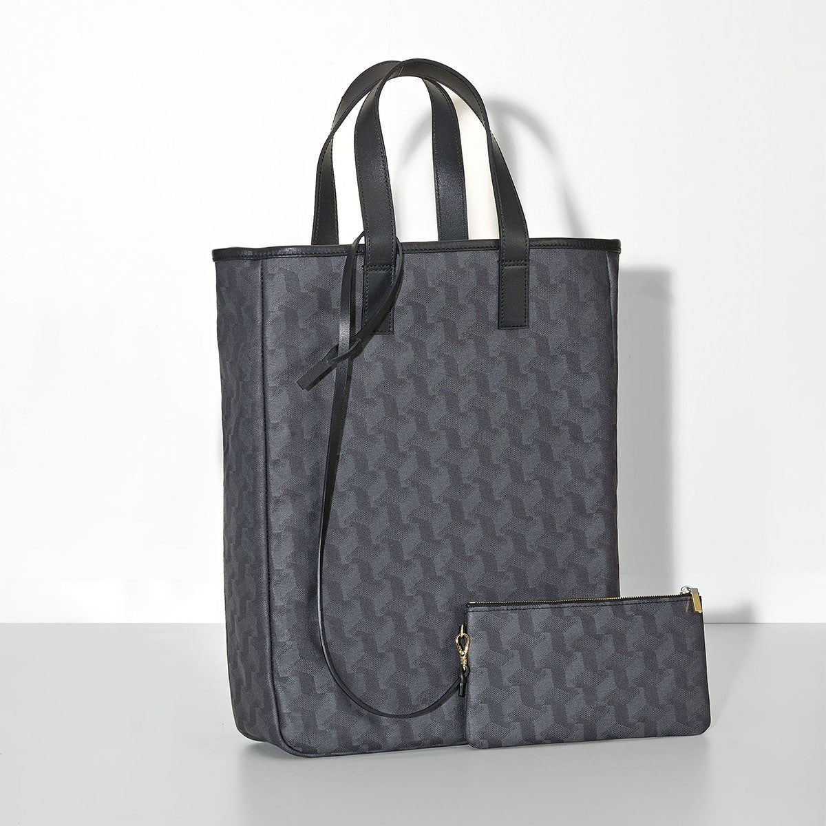 Hand-held tote bag, Picto Grey, Le Jacquard Français