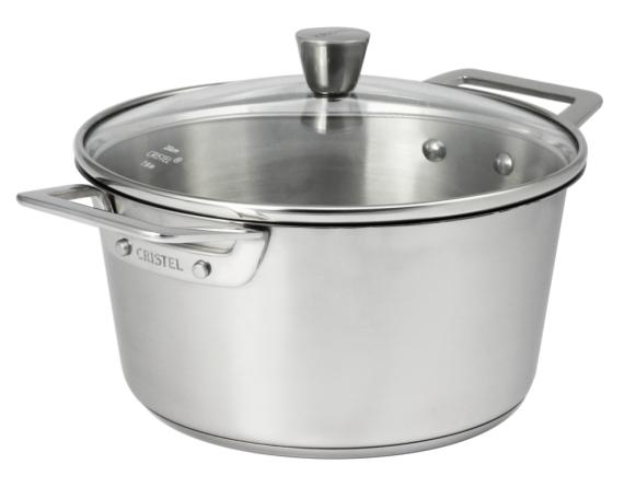 Stainless steel casserole dish 20cm with lid, 1826, CRISTEL