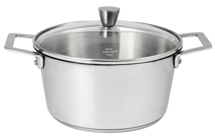Stainless steel casserole dish 20cm with lid, 1826, CRISTEL