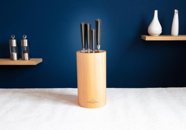 Beech Wood Knife Block, Marttiini, CRISTEL