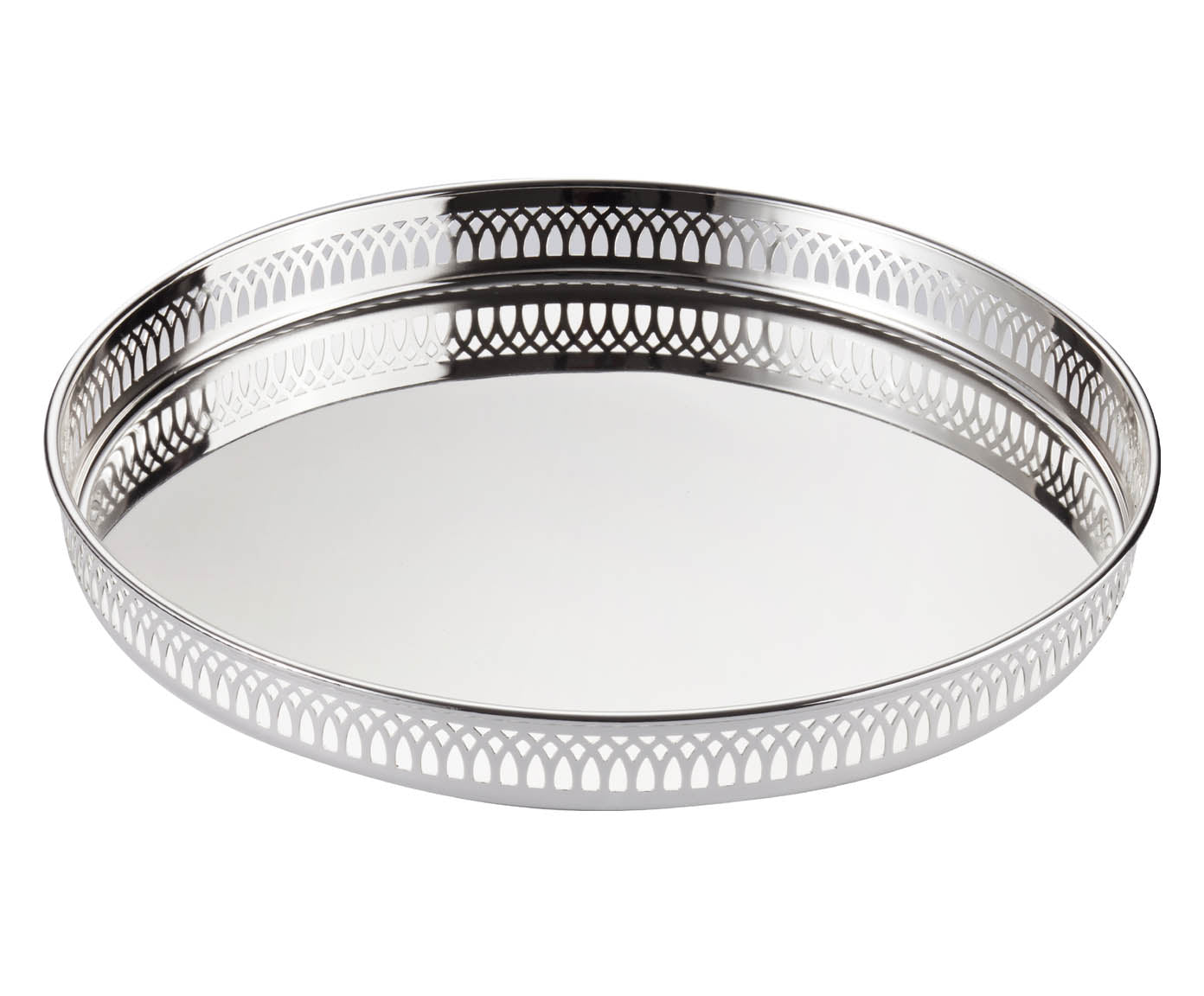 Gallery tray 30 cm Silver metal Delphi, Edzard