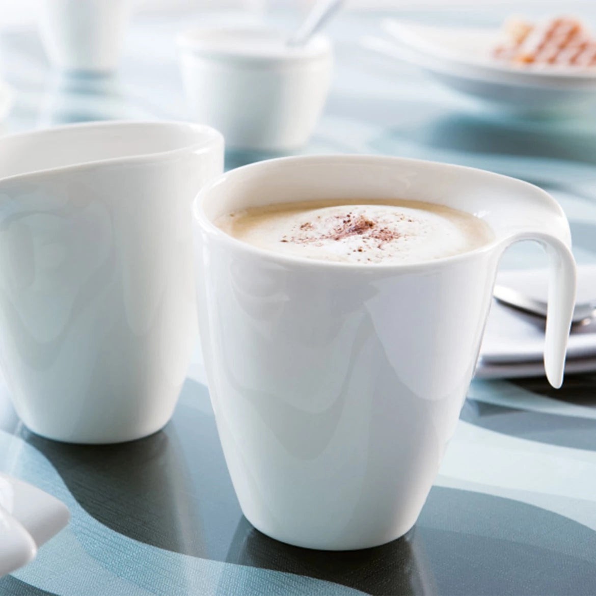 Lot 5 Assiette à dessert 5 Paires tasse et 3 Mug, Flow, Villeroy & Boch