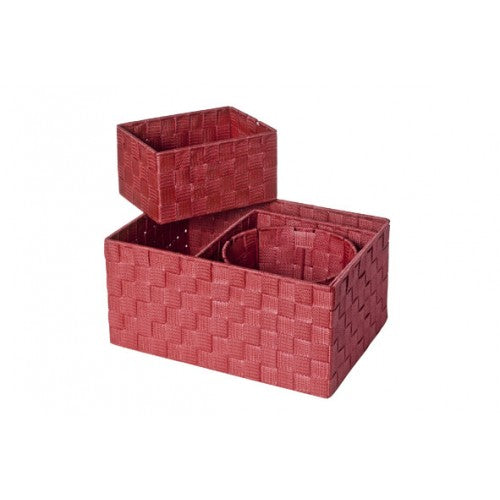 Set of 4 baskets, Expert Red, Cozy & Trendy
