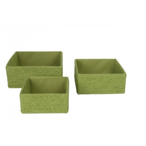 Set of 3 baskets, Summer Green, Cozy & Trendy