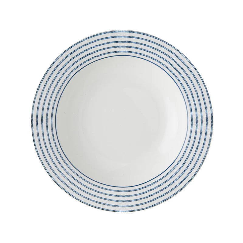 Assiette creuse 22 cm Blue Candy Stripe, Laura ashley