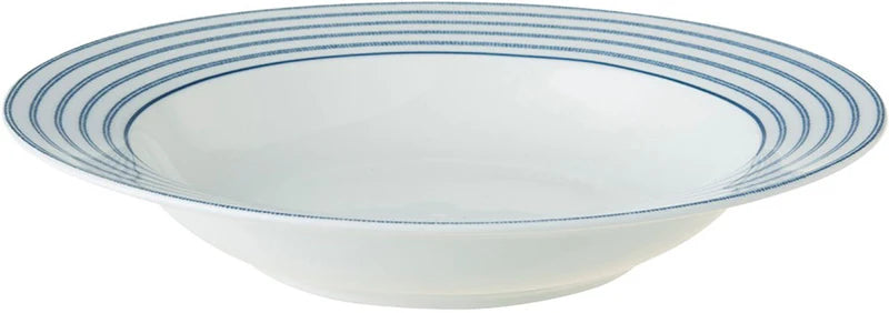 Assiette creuse 22 cm Blue Candy Stripe, Laura ashley