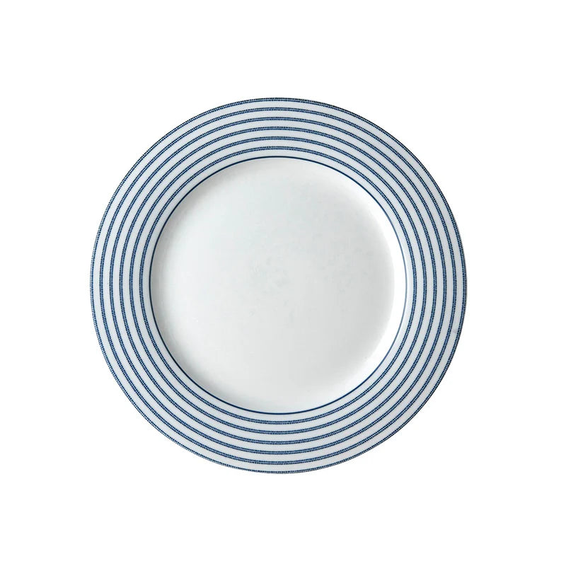 Assiette 23 cm Blue Candy Stripe, Laura Ashley