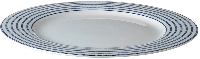 Assiette 23 cm Blue Candy Stripe, Laura Ashley