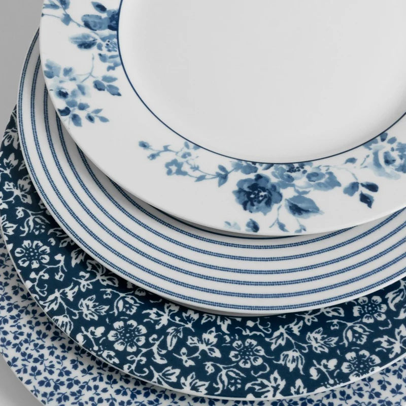 Assiette 23 cm Blue Candy Stripe, Laura Ashley