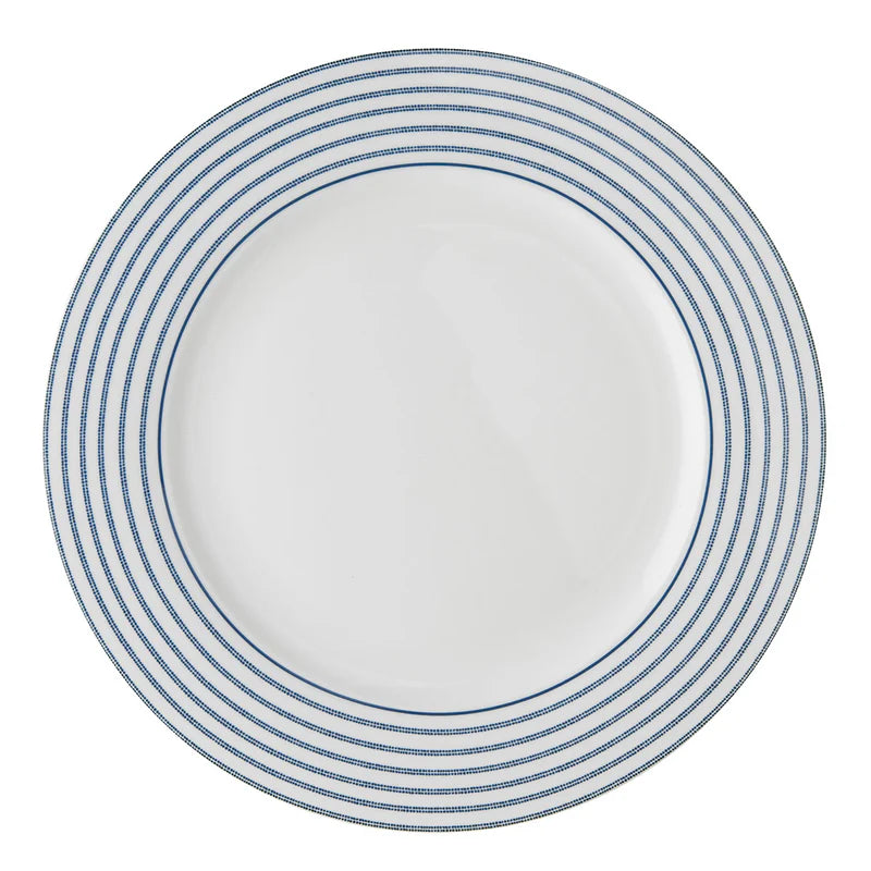 Assiette plate 27 cm Blue Candy Stripe, Laura ashley