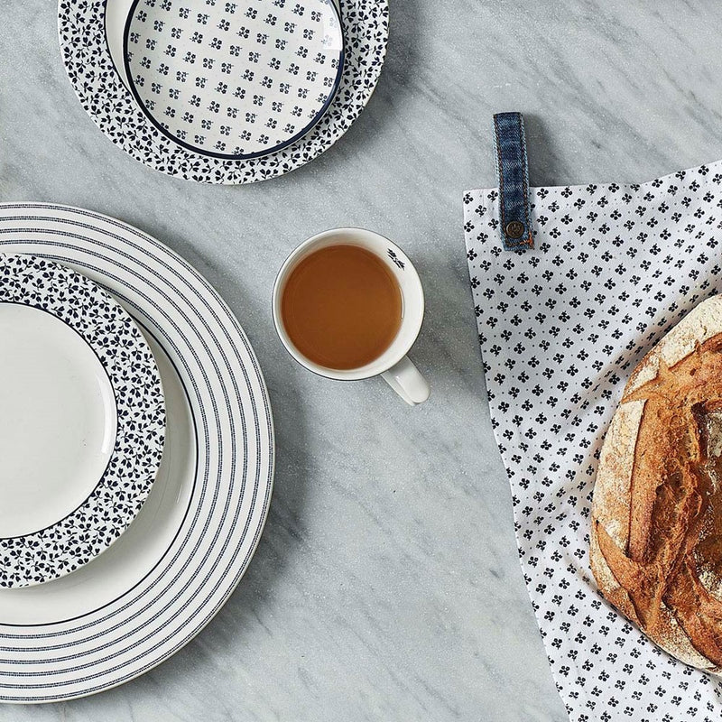 Assiette plate 27 cm Blue Candy Stripe, Laura ashley