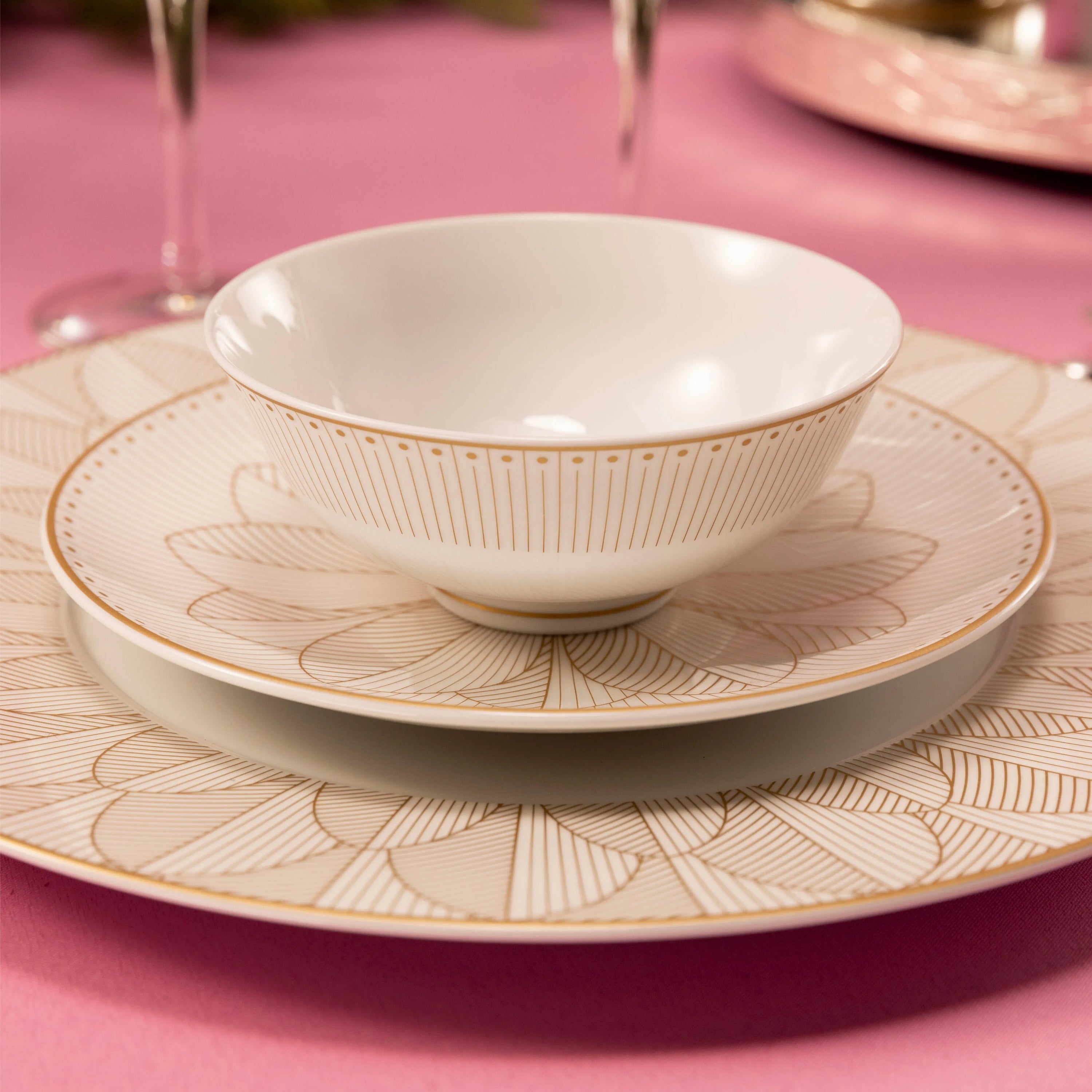 Rice bowl 12cm, Malmaison Imperial Gold, Christofle